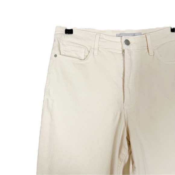 ATHLETA Skulptek Straight Leg High Waist Ankle Cropped Jeans in Ivory Size 8 - Picture 5 of 7